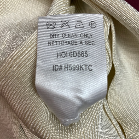 Herve Leger Ivory Bandage Dress EUC Size XXS - Picture 7 of 16